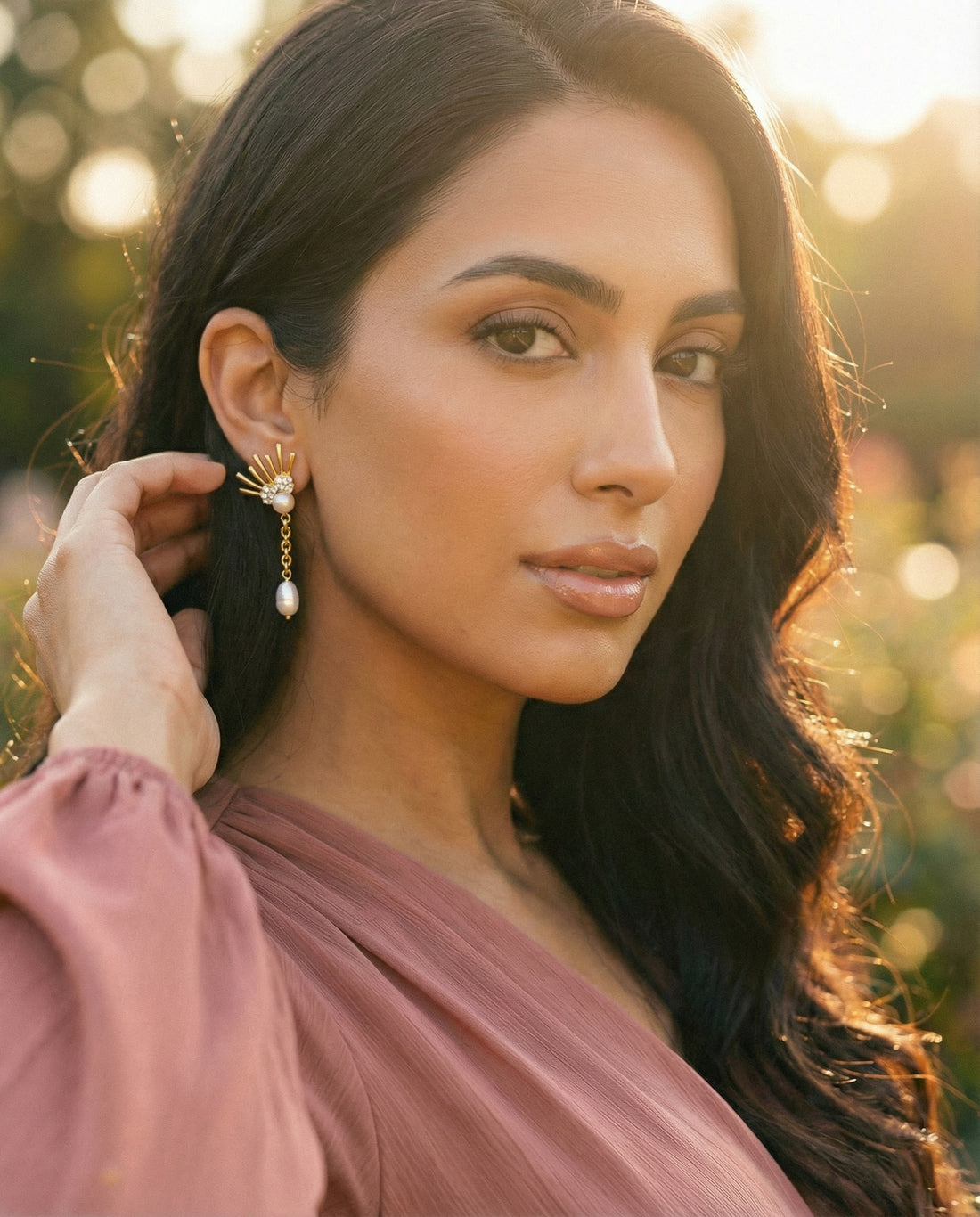 Solaris Tassel Drop Earrings with Baroque