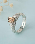 925 Sterling Silver Beautiful Rose Ring R01580 - Chandrani Pearls