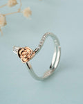 925 Sterling Silver Beautiful Rose Ring R01584 - Chandrani Pearls