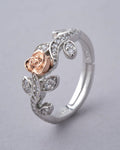 925 Sterling Silver Beautiful Rose Ring R01586 - Chandrani Pearls