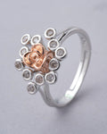 925 Sterling Silver Beautiful Rose Ring R01595 - Chandrani Pearls
