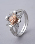 925 Sterling Silver Beautiful Rose Ring R01596 - Chandrani Pearls