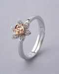 925 Sterling Silver Beautiful Rose Ring R01599 - Chandrani Pearls