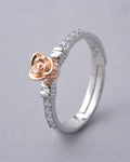 925 Sterling Silver Beautiful Rose Ring R01603 - Chandrani Pearls