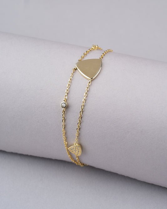 Triya 925 Silver Gold Bracelet