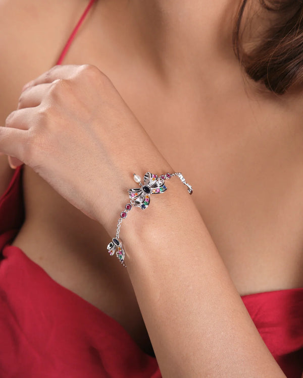 Trendy Metallic CZ Pretty Bracelet