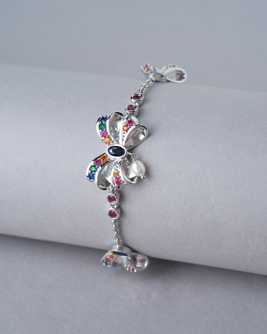 Trendy Metallic CZ Pretty Bracelet