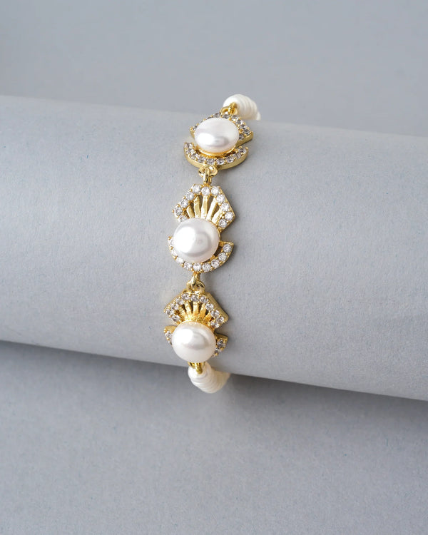 Luxury Pearl Bracelet with CZ Accents