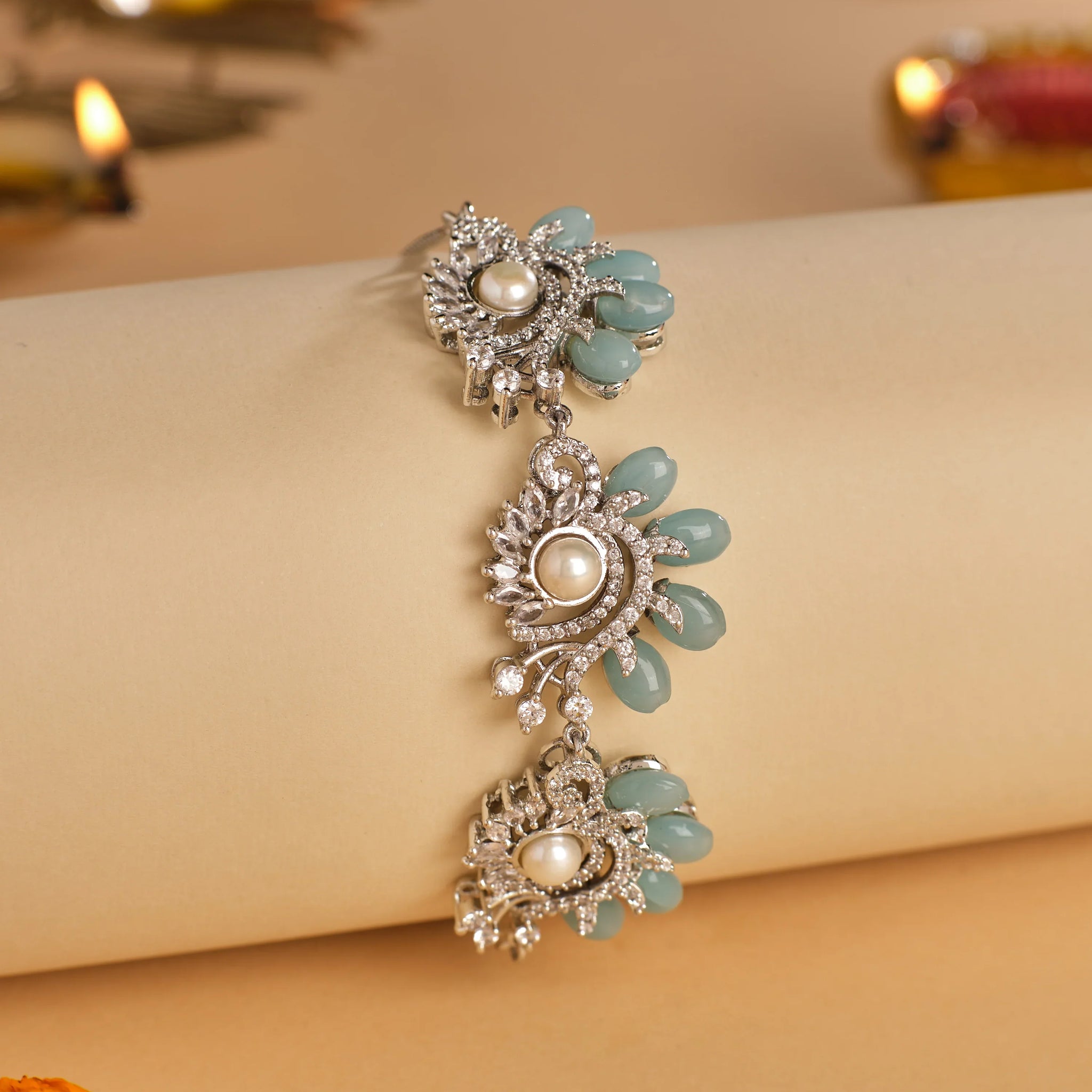 Celestial Bloom Pearl Bracelet