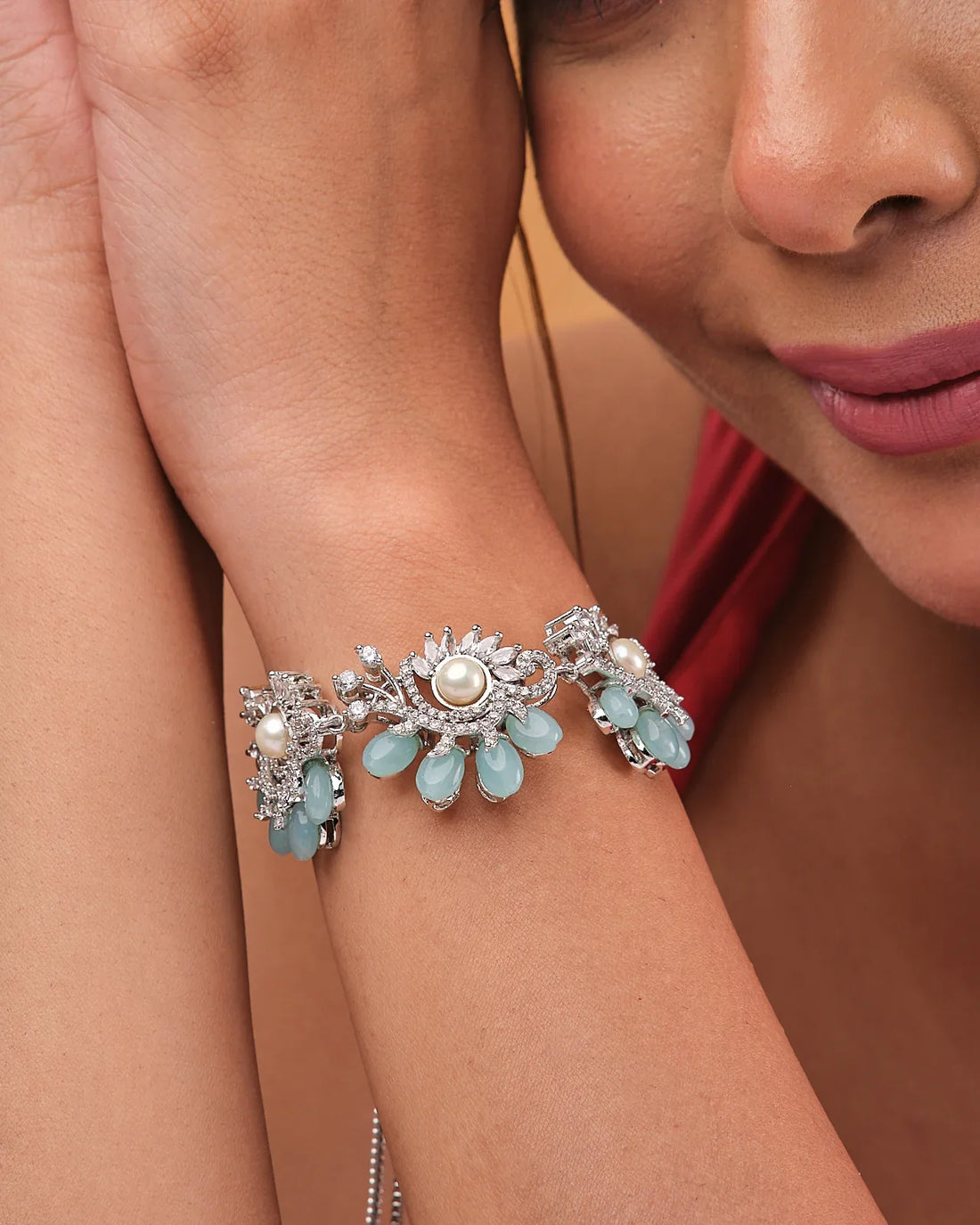 Celestial Bloom Pearl Bracelet