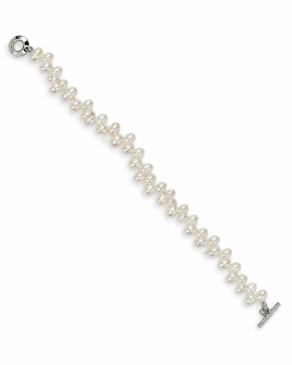 Luminous Freshwater Pearl Toggle Bracelet