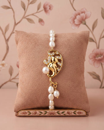 Freshwater Pearl Strand Bracelet with CZ Accents