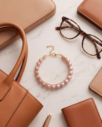 Handcrafted Dual-Wire Caged Freshwater Pearl Bracelet