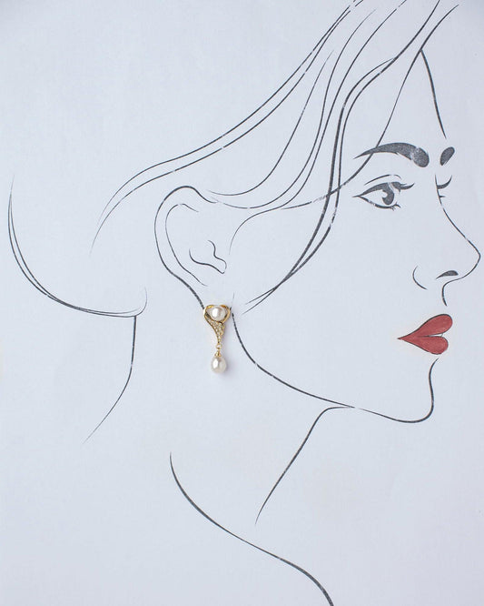 A Spiral Mystery Pearl Earring - Chandrani Pearls