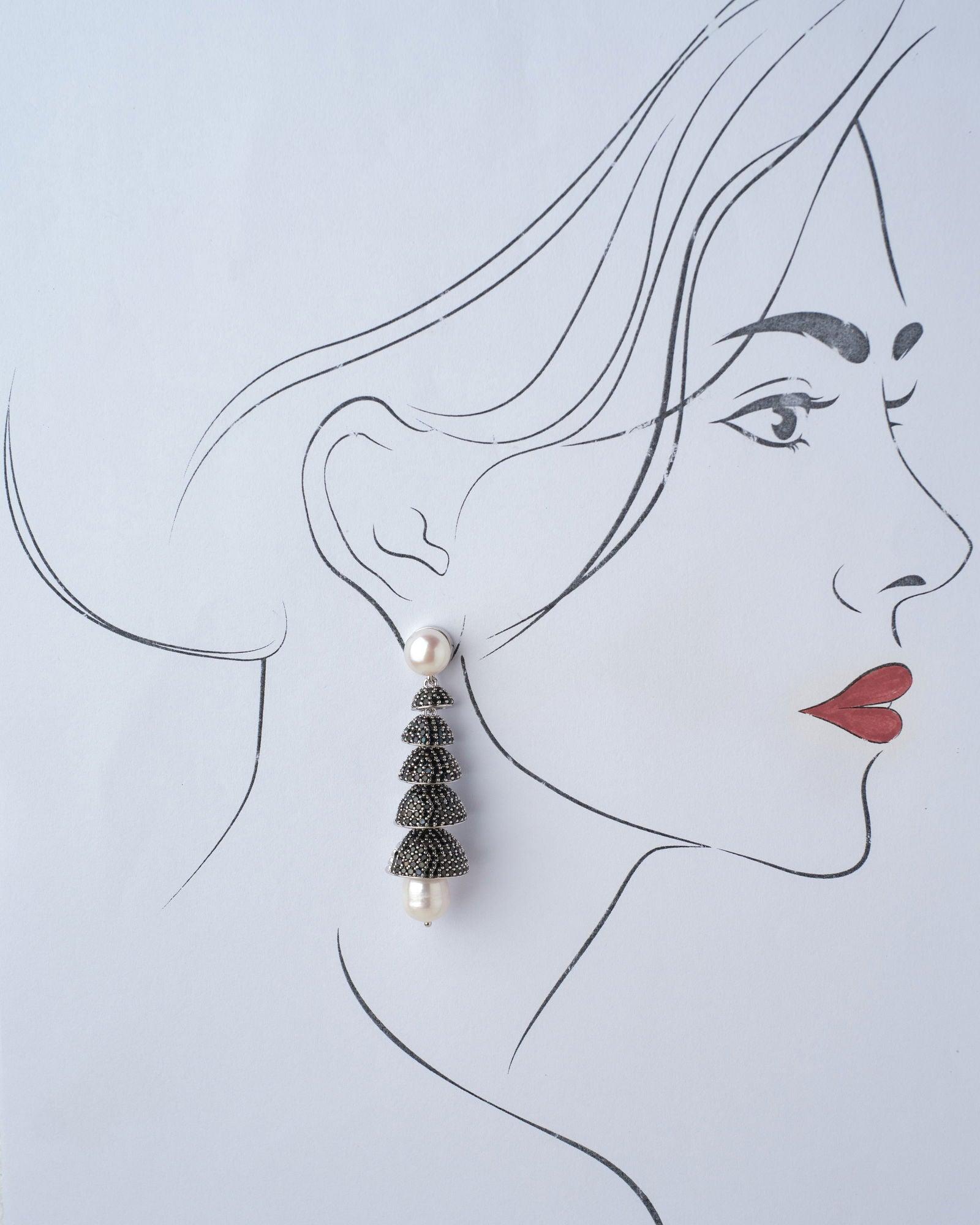 Alfie Drop Pearl Earrings - Chandrani Pearls