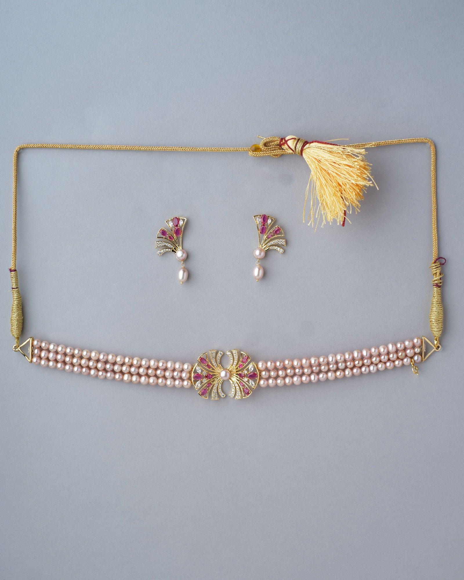 Almire Pearl Necklace Set - Chandrani Pearls