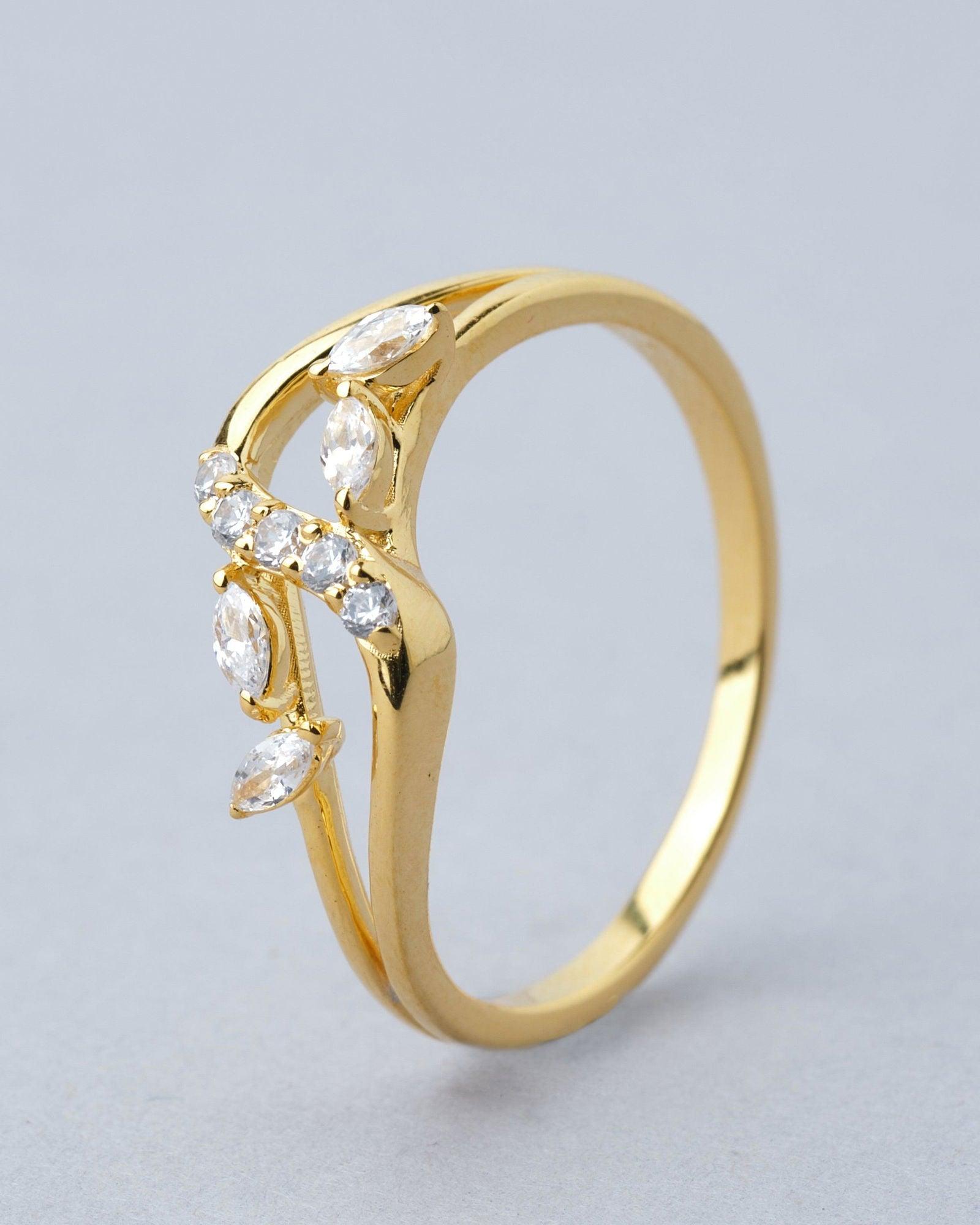 Amore Flutter 18Kt Gold & Diamond Ring - Chandrani Pearls