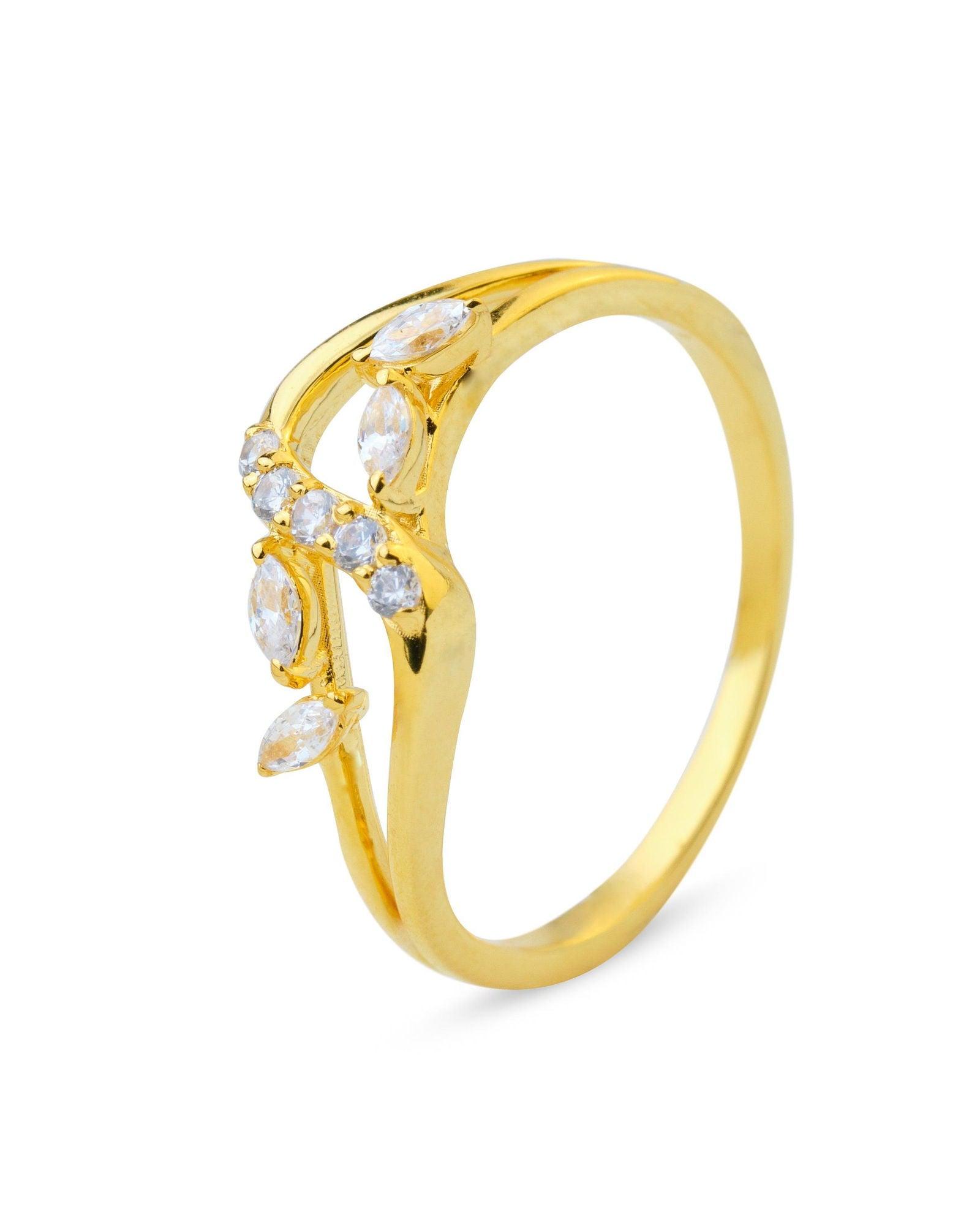 Amore Flutter 18Kt Gold & Diamond Ring - Chandrani Pearls