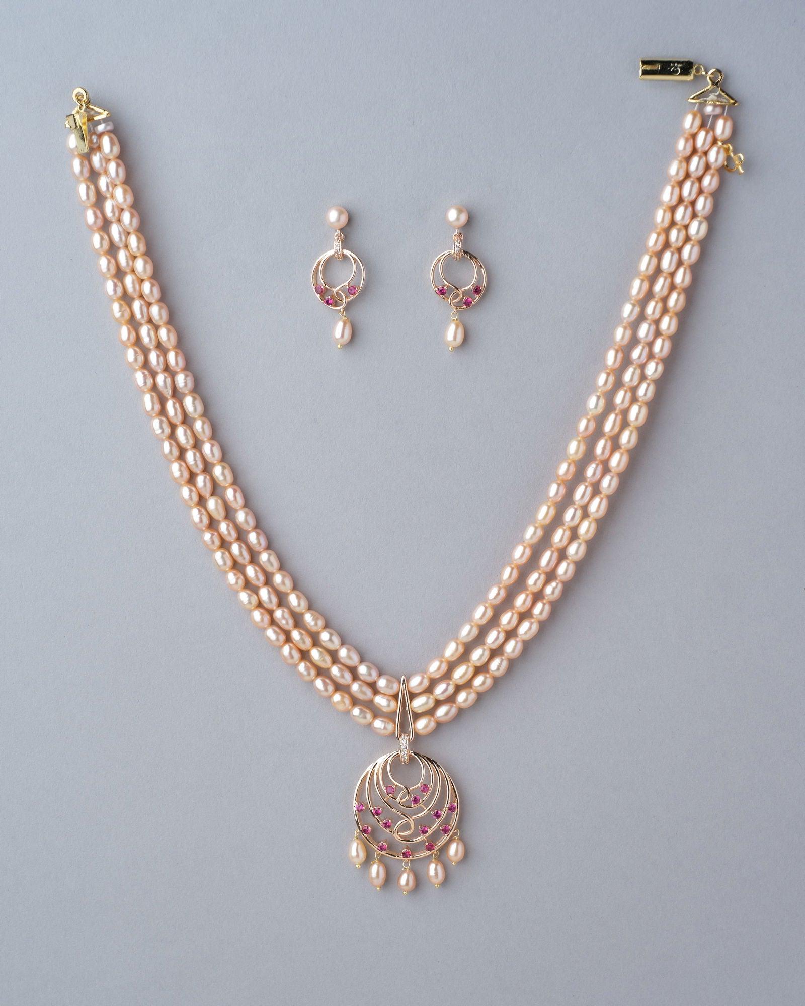 Areebha Pearl Necklace Set - Chandrani Pearls