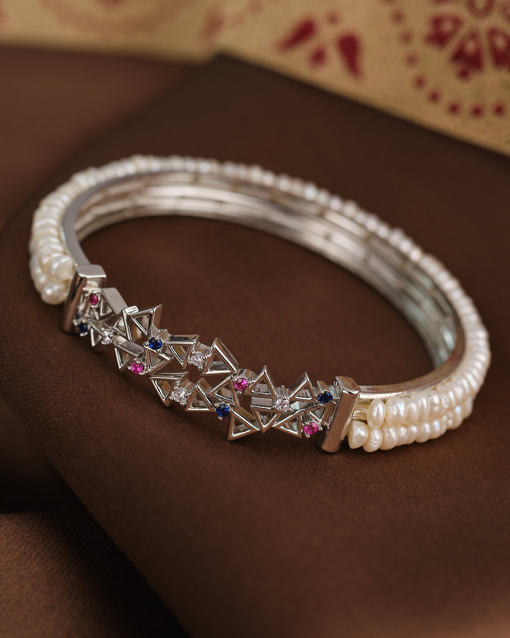 Royal Pearl Sparkle Bangle
