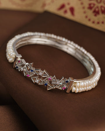 Royal Pearl Sparkle Bangle