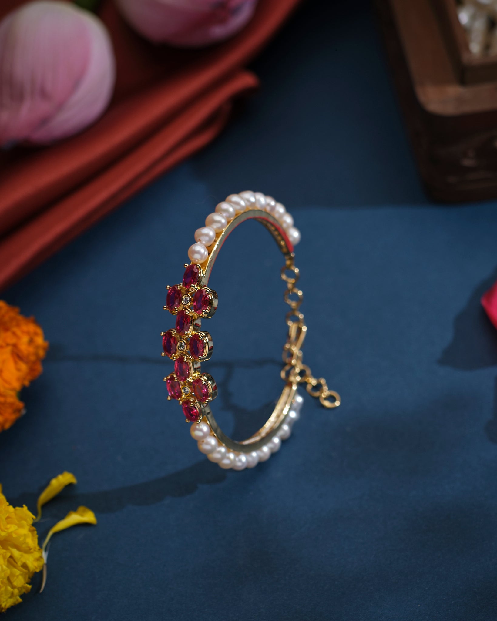 Rishvi Pink Floral Bangle