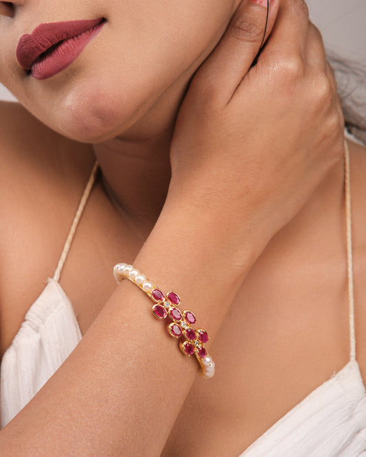 Rishvi Pink Floral Bangle