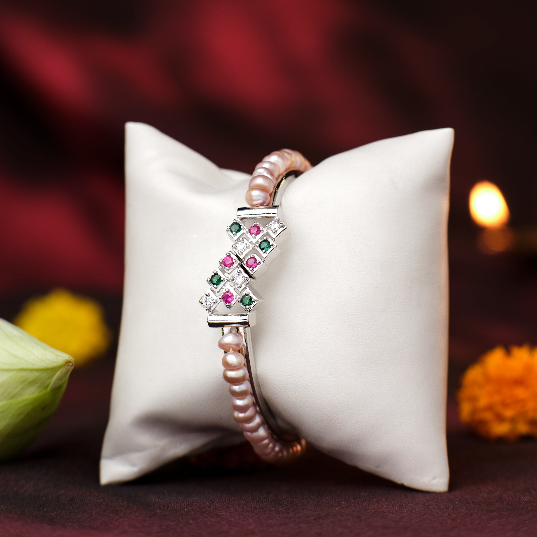 Royal Pearl Gemstone Bangle