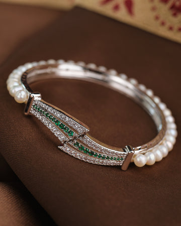 Starlight Pearl CZ Bangle