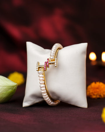 Ruby Spark Pearl Bangle
