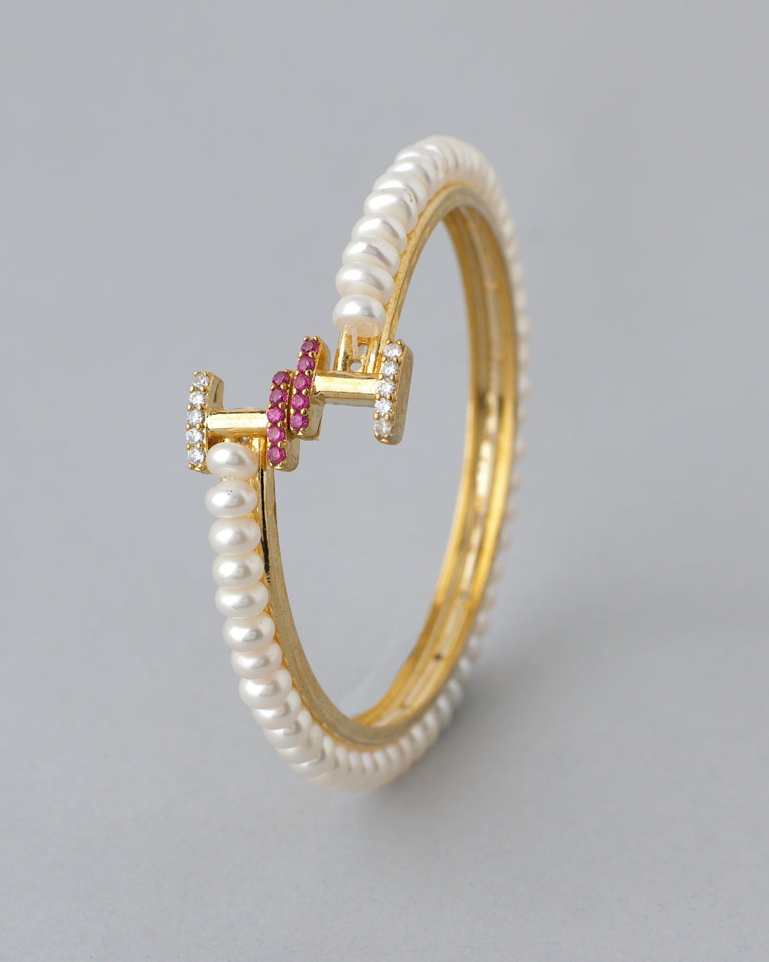Ruby Spark Pearl Bangle