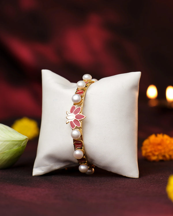 Blossom Pearl Enamel Bangle