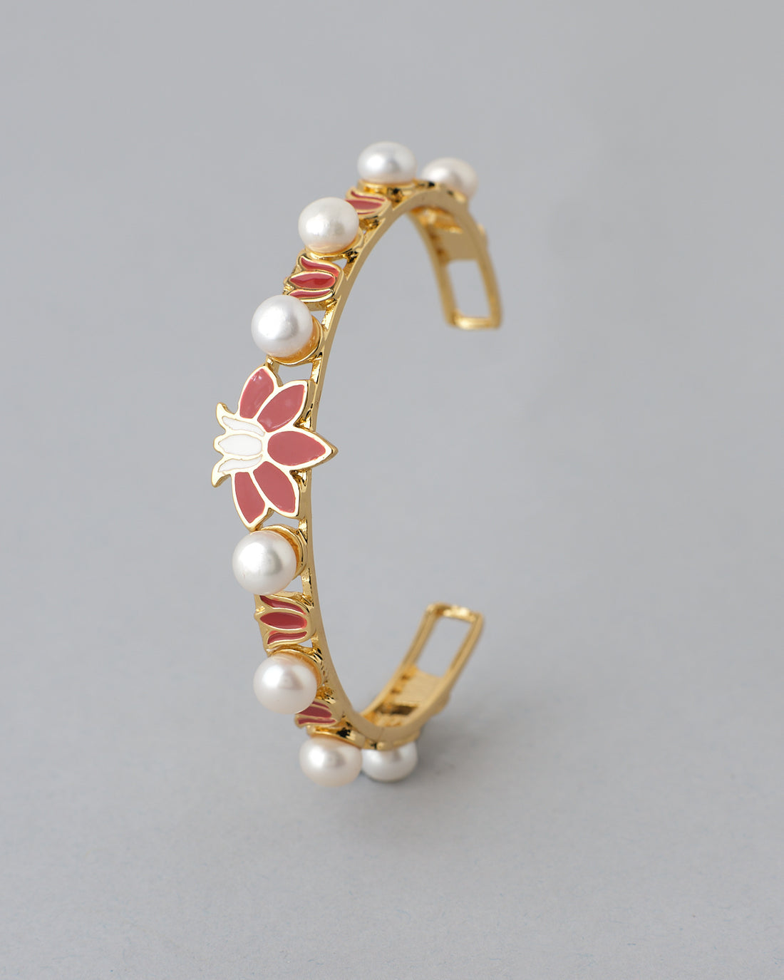 Blossom Pearl Enamel Bangle