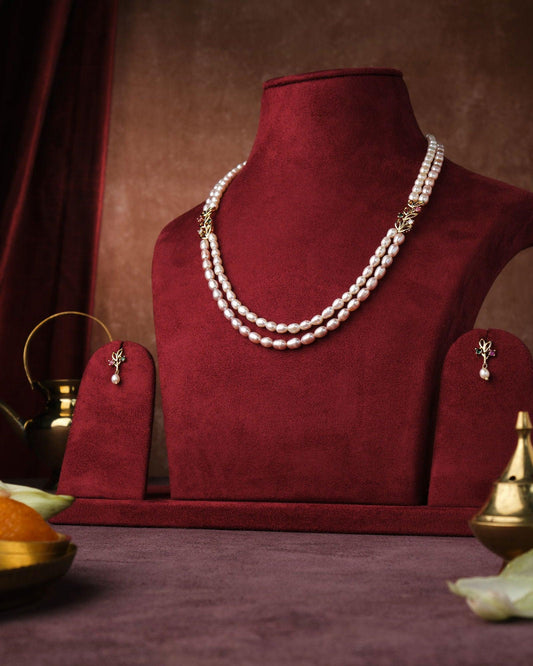 Beautiful Dual Side Pendant Pearl Necklace Set - Chandrani Pearls