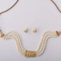 Beautiful Leaf Real Pearl Necklace Set - Chandrani Pearls