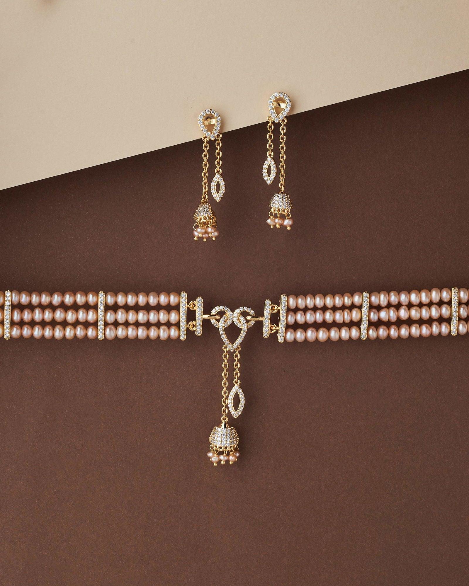 Beautiful Pearl Necklace Set - Chandrani Pearls