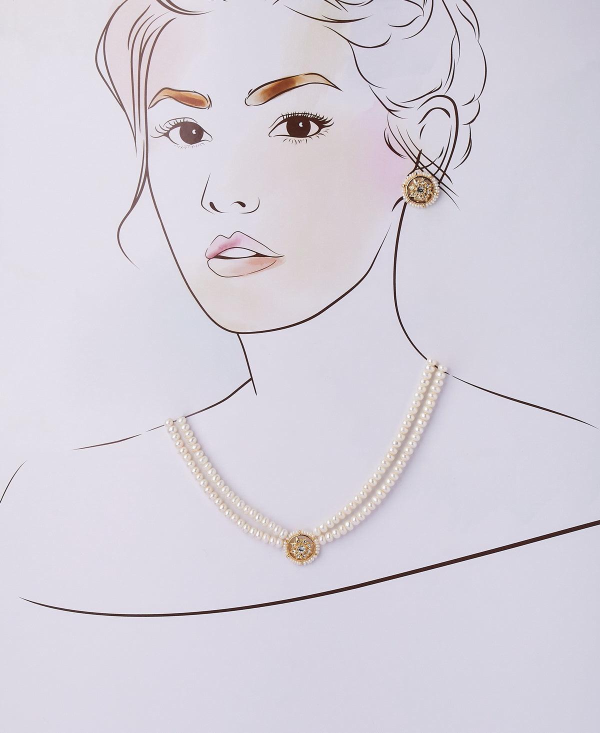 Beautiful Real Pearl Necklace Set - Chandrani Pearls