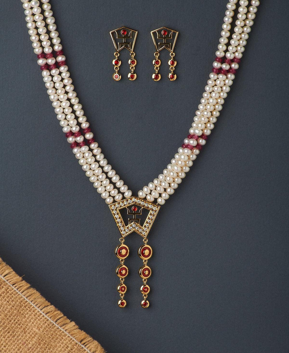 Beautiful Real Pearl Necklace Set - Chandrani Pearls