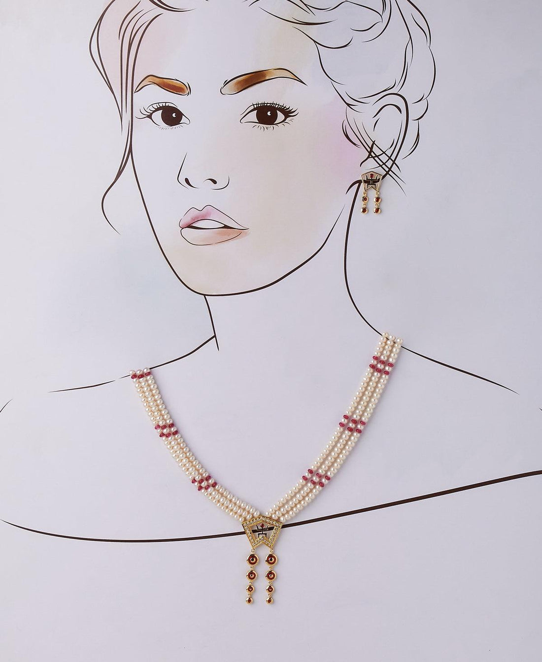 Beautiful Real Pearl Necklace Set - Chandrani Pearls