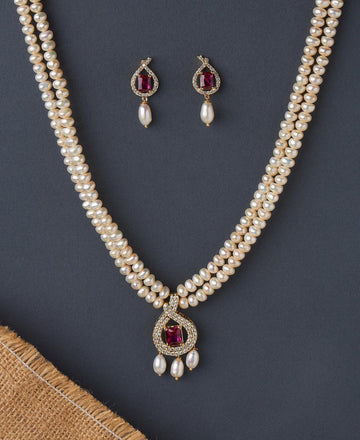 Beautiful Real Pearl Necklace Set - Chandrani Pearls