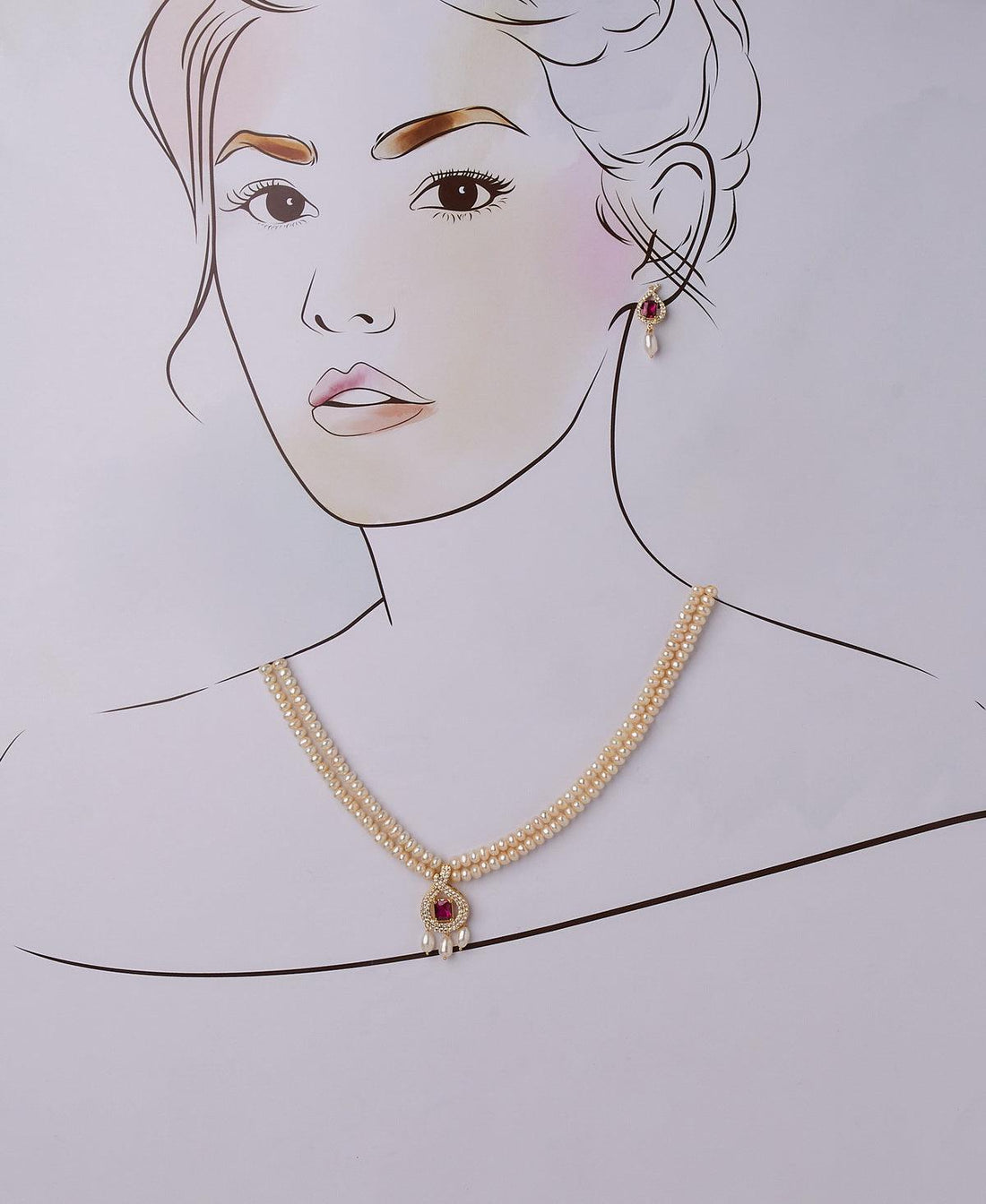 Beautiful Real Pearl Necklace Set - Chandrani Pearls