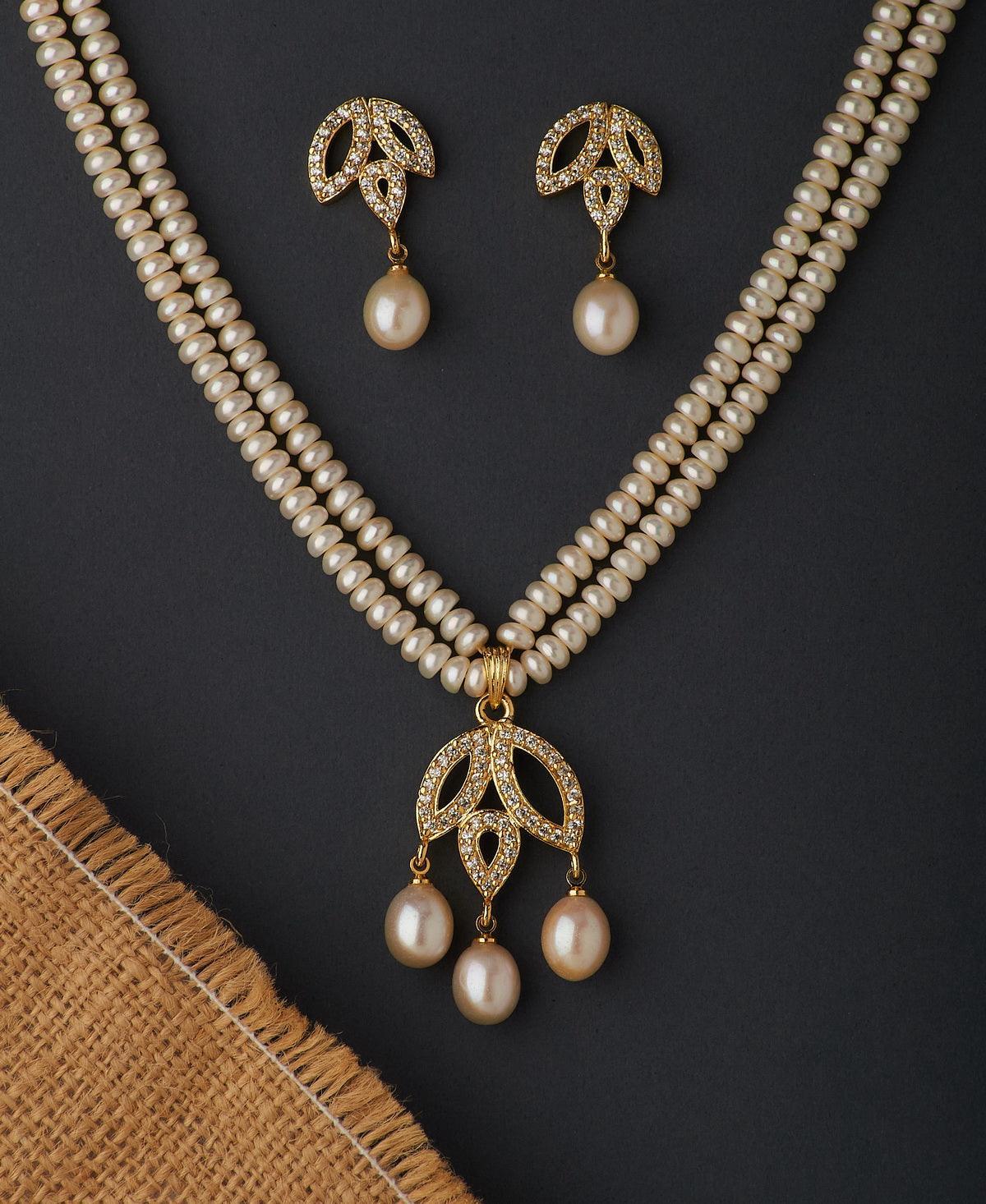 Beautiful Real Pearl Necklace Set - Chandrani Pearls