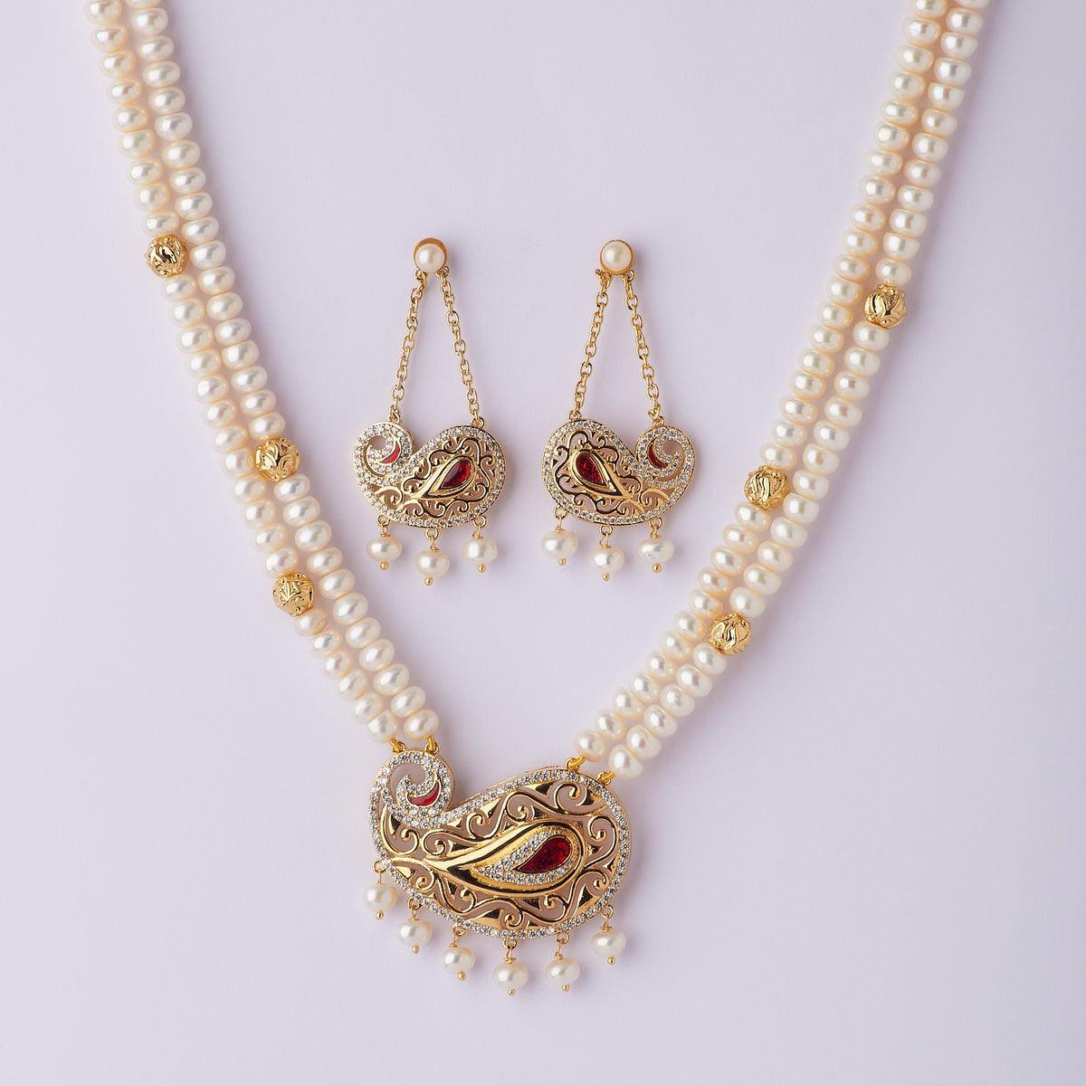 Beautiful Real Pearl Necklace Set - Chandrani Pearls