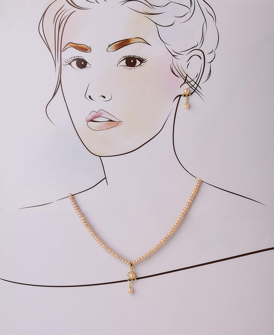 Beautiful Real Pearl Necklace Set - Chandrani Pearls