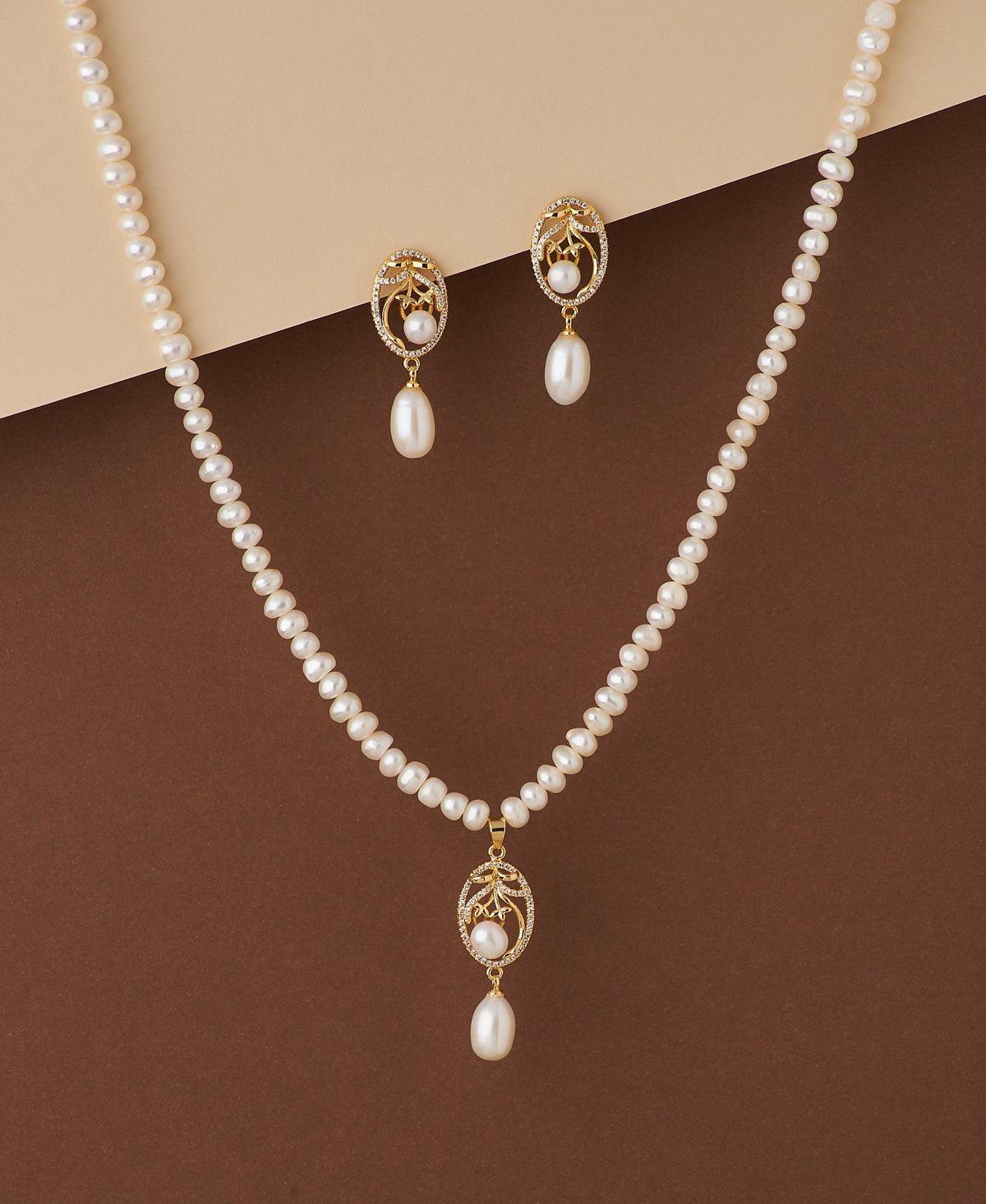 Beautiful Real Pearl Necklace Set - Chandrani Pearls