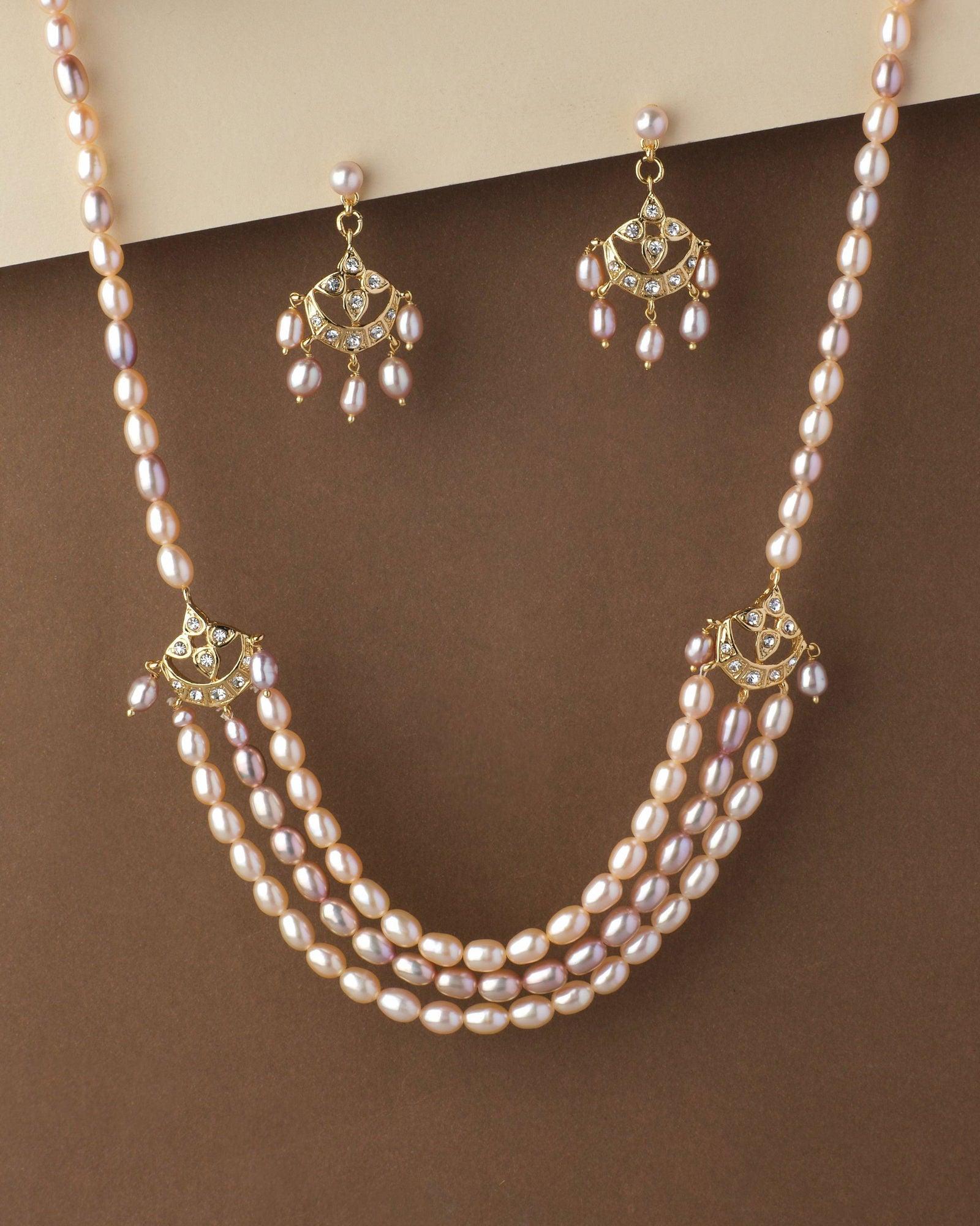Beautiful Real Pearl Necklace Set - Chandrani Pearls