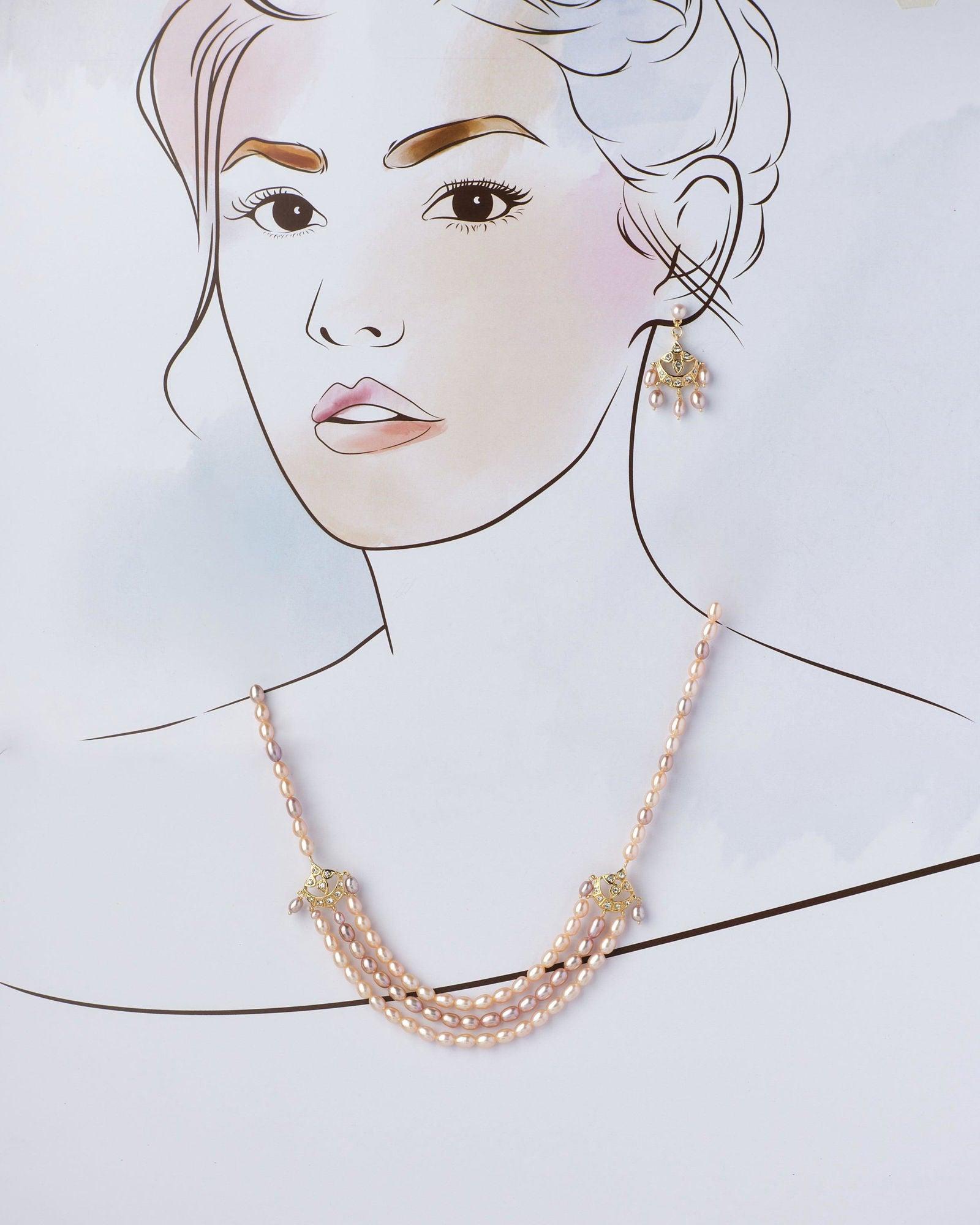 Beautiful Real Pearl Necklace Set - Chandrani Pearls