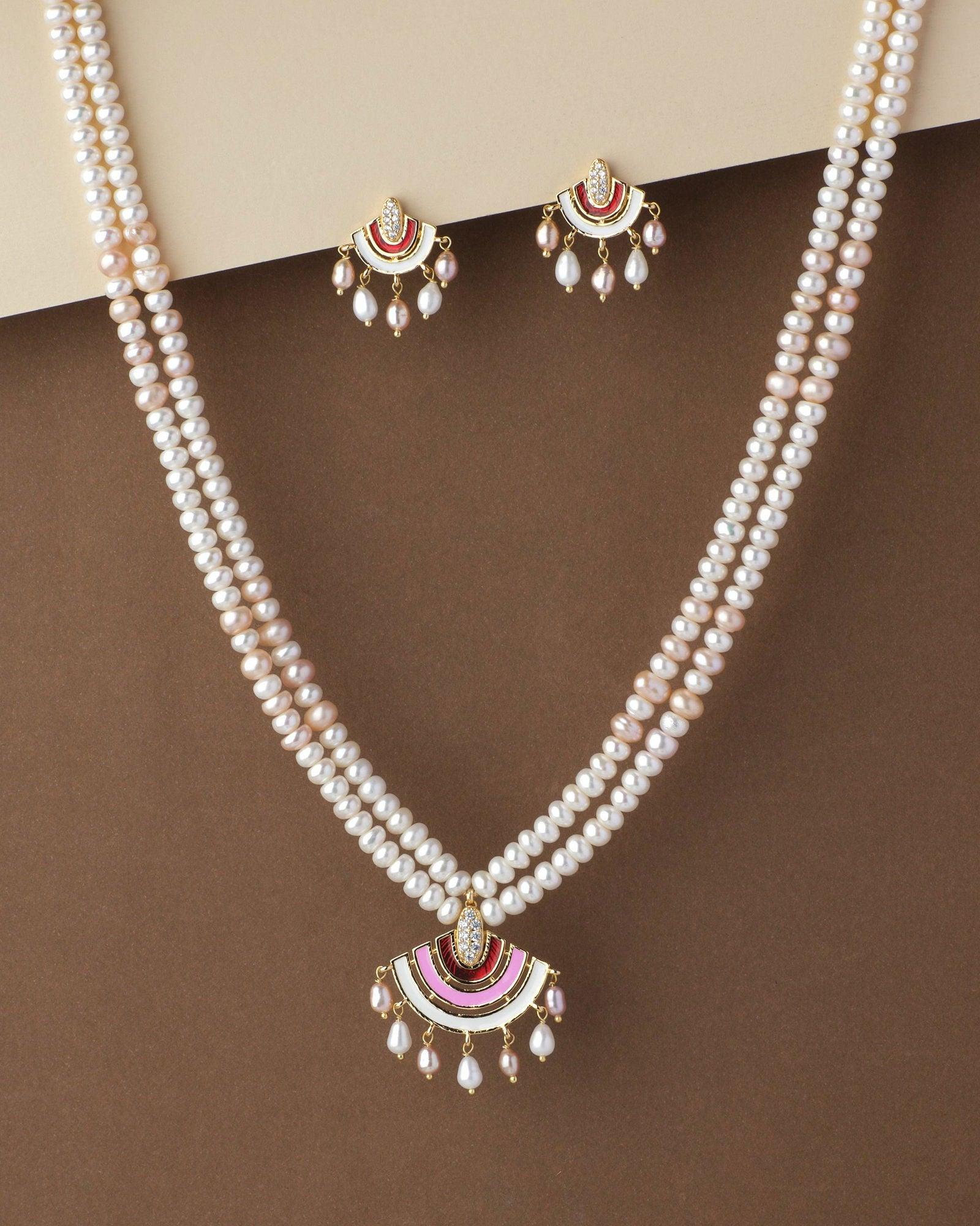 Beautiful Real Pearl Necklace Set - Chandrani Pearls