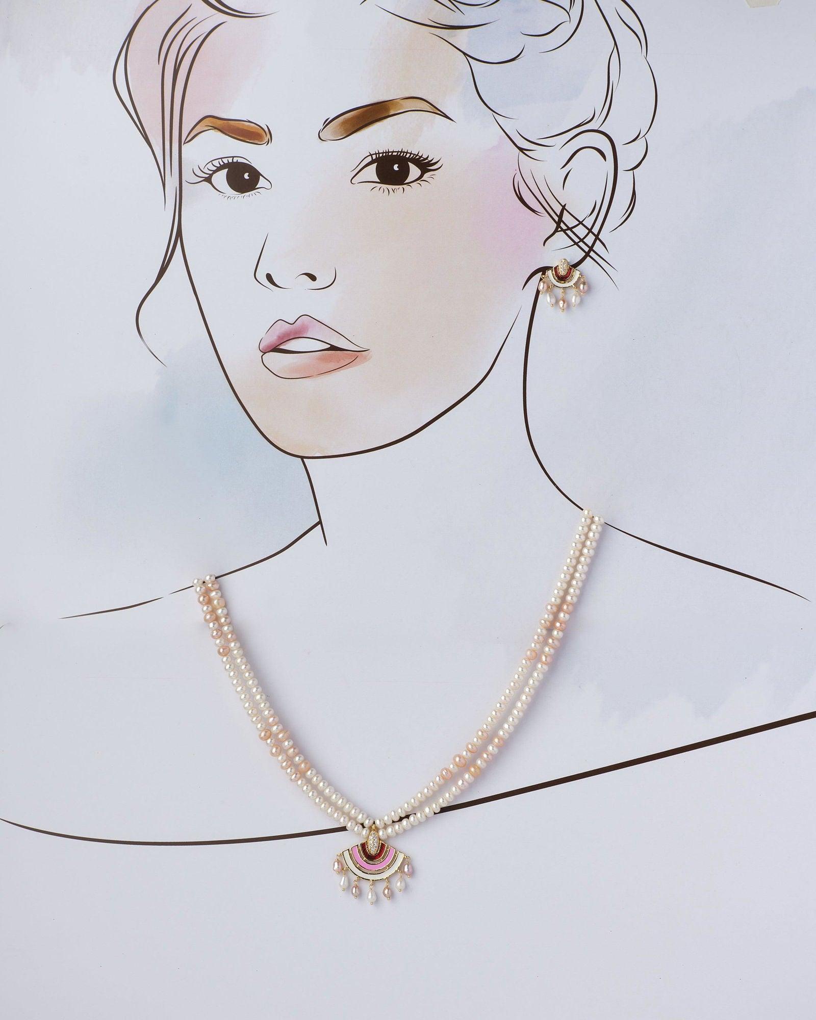 Beautiful Real Pearl Necklace Set - Chandrani Pearls