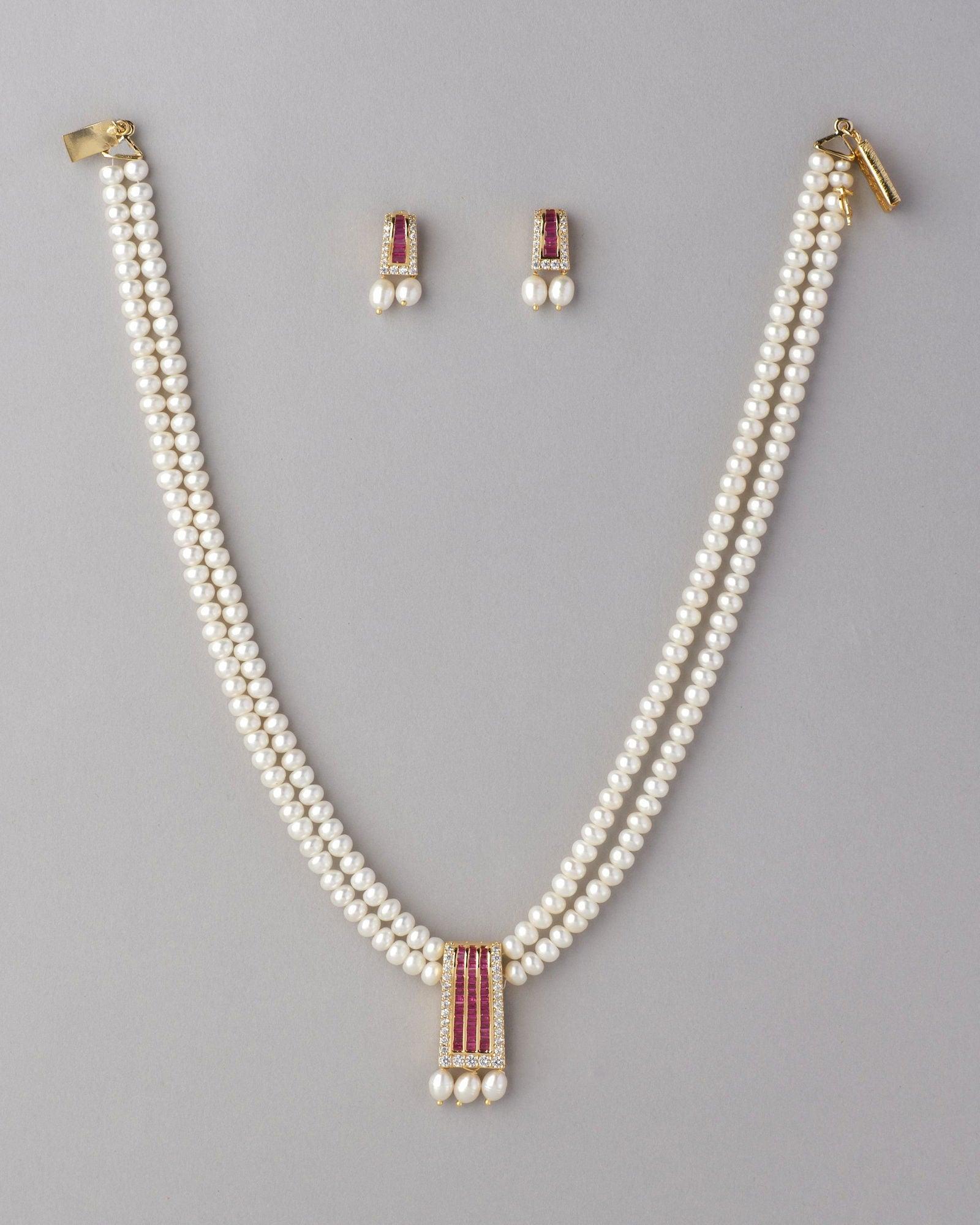 Beautiful Real Pearl Necklace Set - Chandrani Pearls
